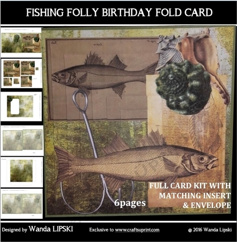 FISHING FOLLY BIRTHDAY FOLD CARD