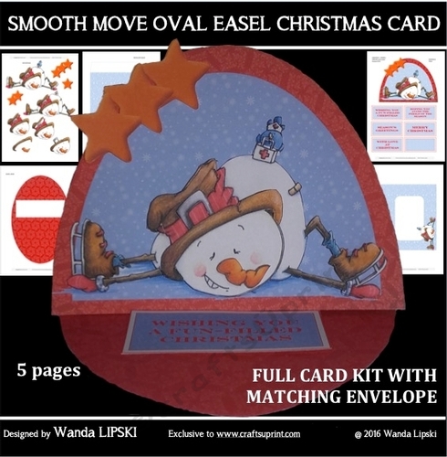 SMOOTH MOVE OVAL EASEL CHRISTMAS CARD