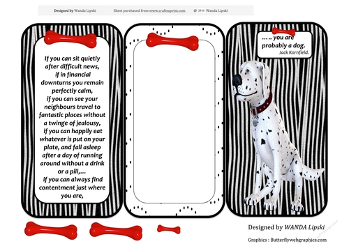 DOGGIE WISDOM TRIPLE FOLD CARD