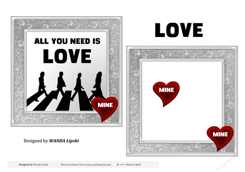 ALL YOU NEED IS LOVE CARD TOPPER