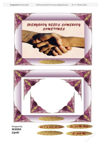 HELPING HANDS FRIENDSHIP CARD FRONT