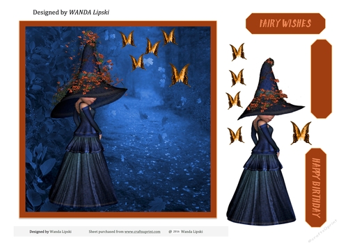 TWILIGHT PROMENADE AUTUMN WITCH CARD FRONT