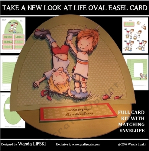 TAKE A NEW LOOK AT LIFE OVAL EASEL CARD
