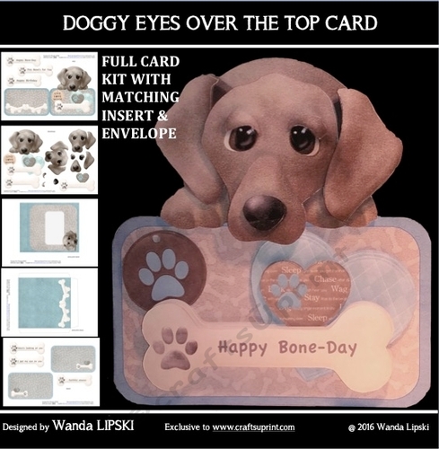 DOGGY EYES OVER THE TOP MANY OCCASIONS CARD