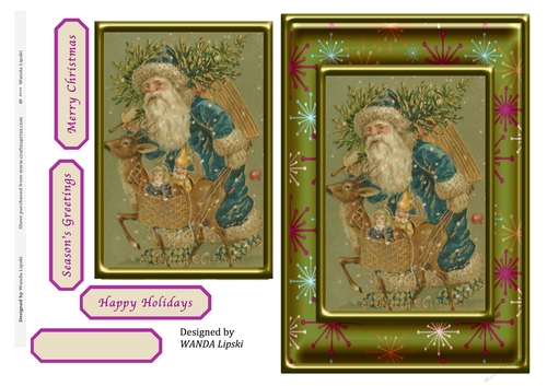 VINTAGE SANT ULTRA QUICK CHRISTMAS TOPPER