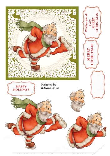 JUST SKATING BY SANTA CARD FRONT