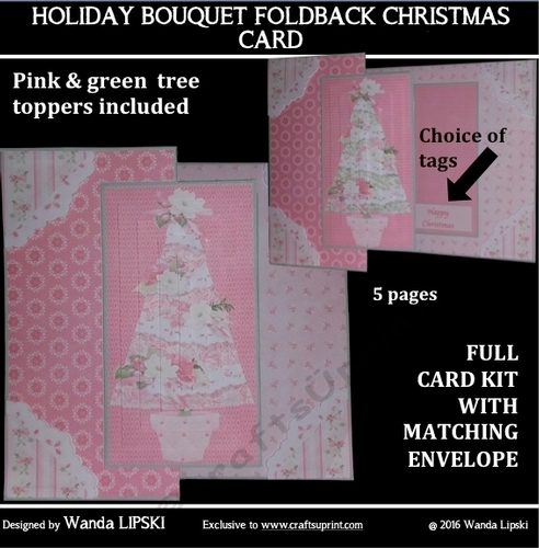 HOLIDAY BOUQUET FOLDBACK CHRISTMAS CARD