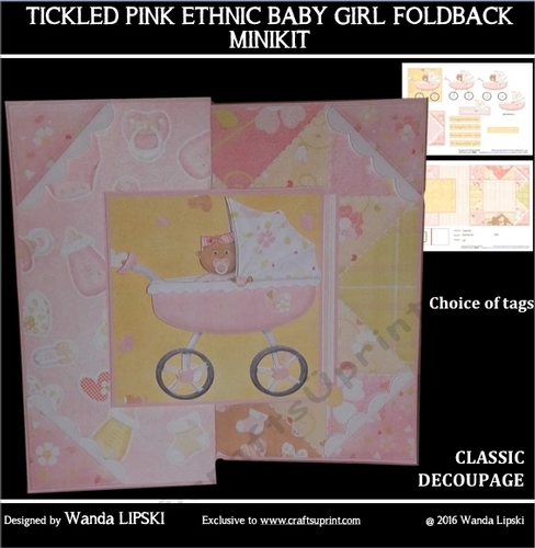 TICKLED PINK ETHNIC BABYGIRL FOLDBACK MINI KIT 