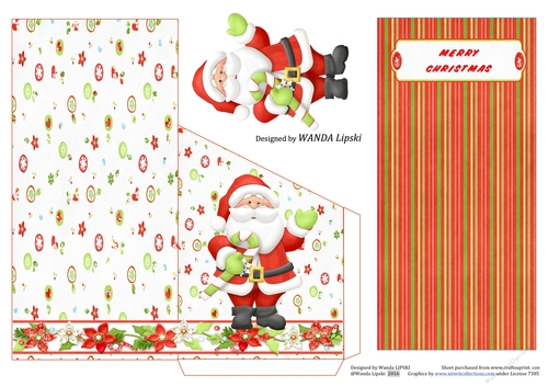 HO HO HO SANTA 2 MONEY HOLDER CARD