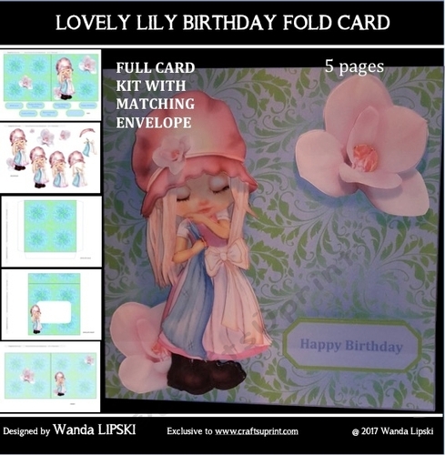 LOVELY LILY BIRTHDAY FOLD CARD KIT