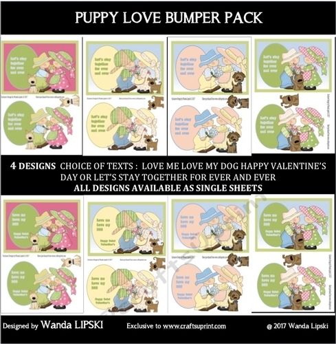 PUPPY LOVE LOVE/ VALENTINE TOPPER BUMPER PACK