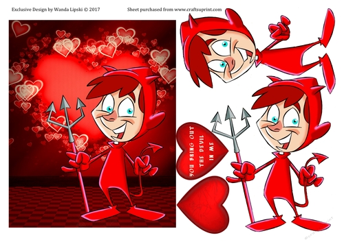 YOU BRING OUT THE DEVIL IN ME VALENTINE TOPPER
