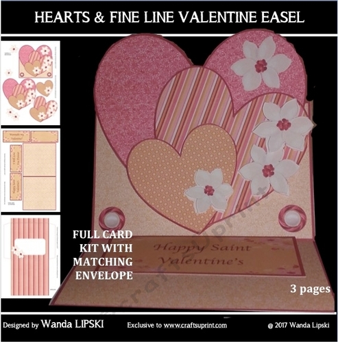 HEARTS & FINE LINEN VALENTINE EASEL