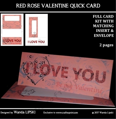 RED ROSE VALENTINE QUICK CARD