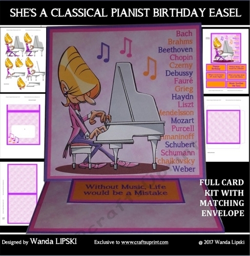 SHES A CLASSICAL PIANIST BIRTHDAY EASEL CARD
