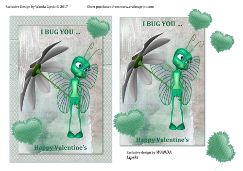 I BUG YOU VALENTINE TOPPER