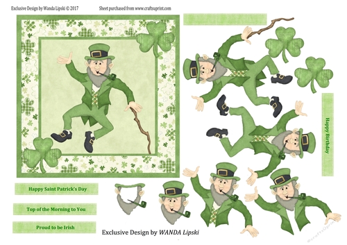 BIT OBLARNEY ST PATS OR BIRTHDAY CARD FRONT 2