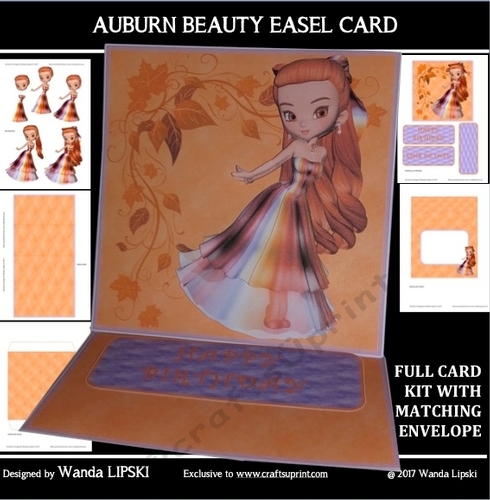 AUBURN BEAUTY BIRTHDAY EASEL CARD