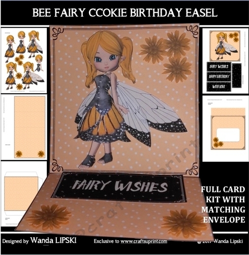 BEE FAIRY COOKIE BIRTHDAY EASEL CARD