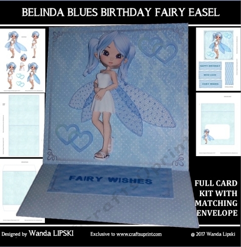 BELINDA BLUES BIRTHDAY FAIRY EASEL CARD