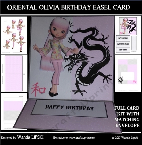 ORIENTAL OLIVIA BIRTHDAY EASEL CARD