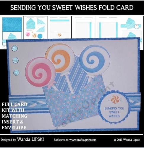 SENDING YOU SWEET WISHES ENVELOPE FOLD CARD