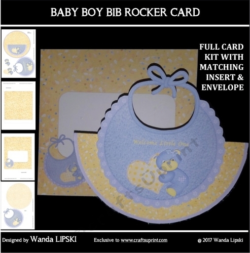 BABY BOY BIB ROCKER CARD KIT