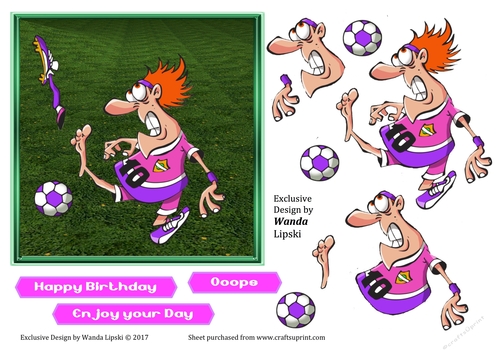 OOOPS FOOTBALL BIRTHDAY CARD FRONT