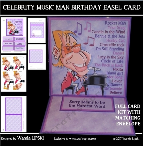 CELEBRITY MUSICIAN BIRTHDAY EASEL