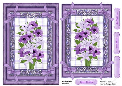 LILAC LILIES ULTRA QUICK FLORAL TOPPER