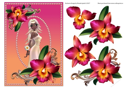 ORGANZA ORCHIDS CARD FRONT