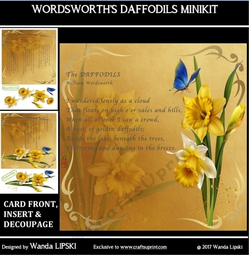 WORDSWORTHS DAFFODILS 8 X 8 BIRTHDAY MINIKIT