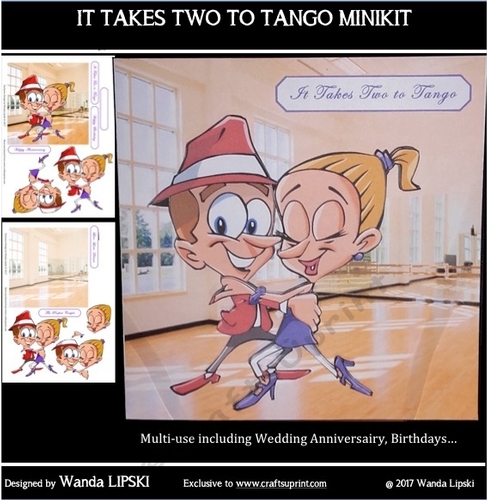 IT TAKES TWO TO TANGO BIRTHDAY OR ANNIVERSARY MINIKIT