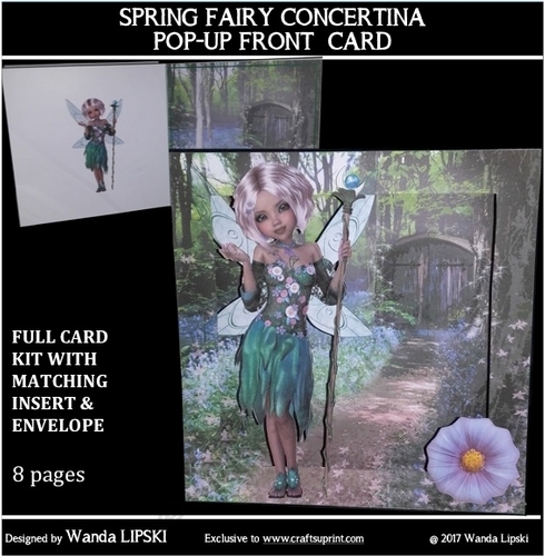 SPRING FAIRY POP-OUT CONCERTINA FRONT CARD