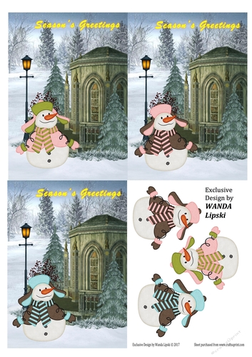 3 X SNOWMEN QUICK CHRISTMAS TOPPERS 1