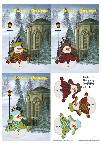 3 X SNOWMEN QUICK CHRISTMAS TOPPERS 2