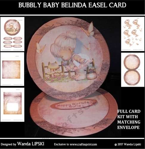 BUBBLY BELINDA BIRTHDAY EASEL CARD