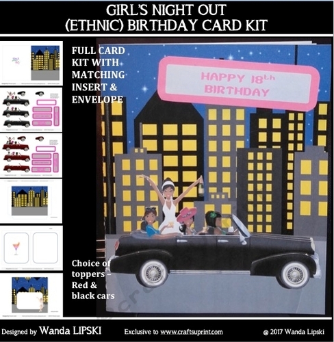 GIRLS NIGHT OUT (DARK) BIRTHDAY CARD