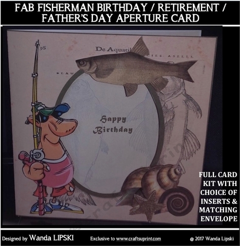 FAB FISHERMAN FATHERS DAY/BIRTHDAY/RETIREMENT CARD KIT