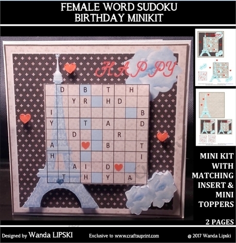 FEMALE WORD SUDOKU BIRTHDAY MINIKIT