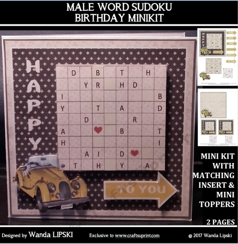 MALE WORD SUDOKU BIRTHDAY MINIKIT