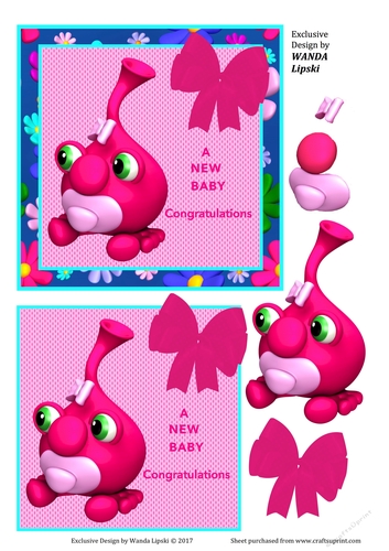 BUG BABY GIRL CARD FRONT