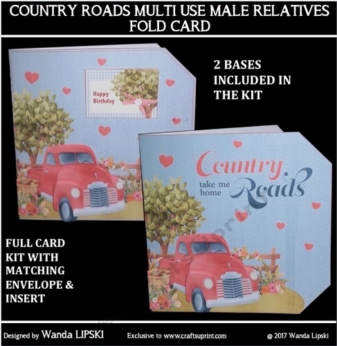 COUNTRY ROADS MULTIUSE OR MALE RELATIVES BIRTHDAY OR FATHERS DAY CARD