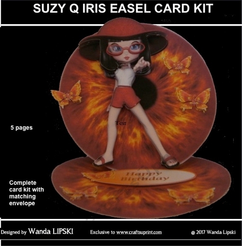SUZY Q IRIS EASEL COMPLETE BIRTHDAY CARD KIT