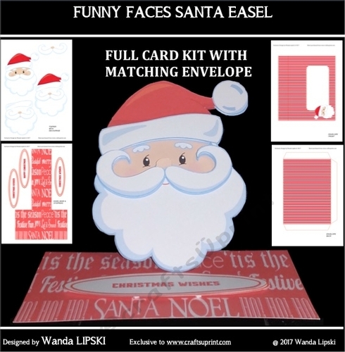 FUNNY FACE CHRISTMAS SANTA EASEL
