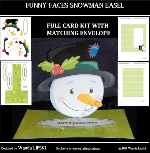 FUNNY FACE CHRISTMAS SNOWMAN EASEL