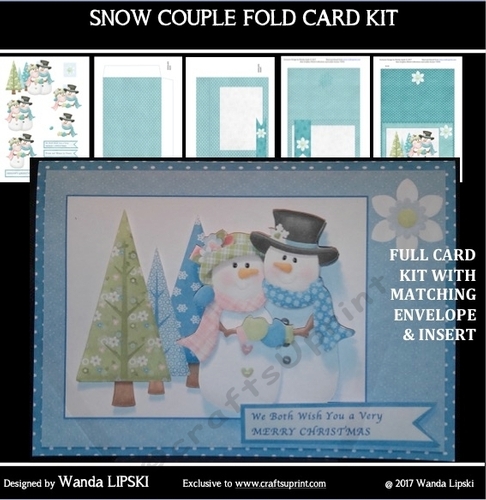 SNOW COUPLE CHRISTMAS CARD