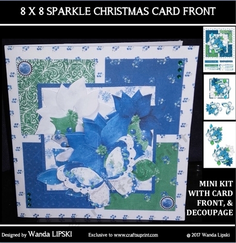 8 X 8 SPARKLE CHRISTMAS TOPPER