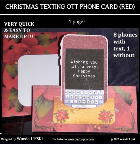 CHRISTMAS TEXTING OTT PHONE CARD (RED)
