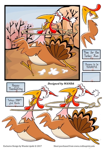 TIME FOR THE TURKEY RUN THANKSGIVING TOPPER
